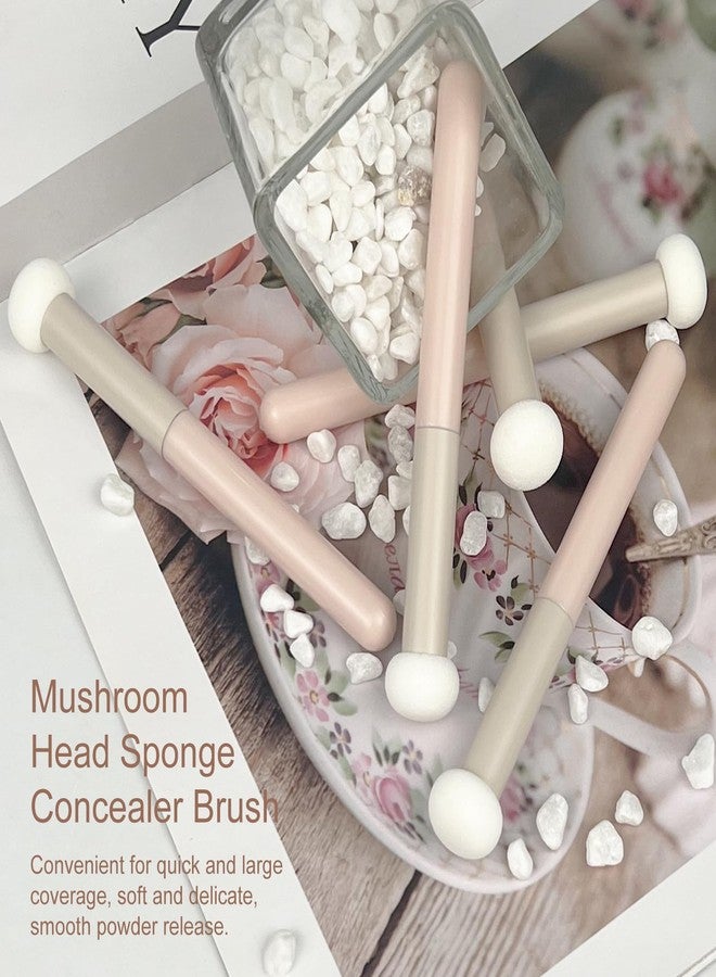 Jaasuee 5-Piece Mushroom Makeup Sponge Concealer Brush Set for face, nose, eyelids, Vegan and nonirritant, Ideal for Brightening and Perfect Concealing - Image 3